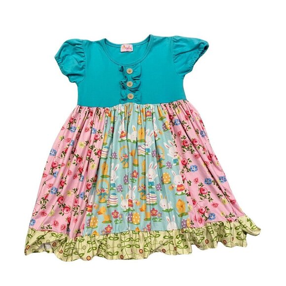 Angeline Kids Girl's Spring Floral Dress - Size 3XL/7-8 - Excellent! - Picture 1 of 3